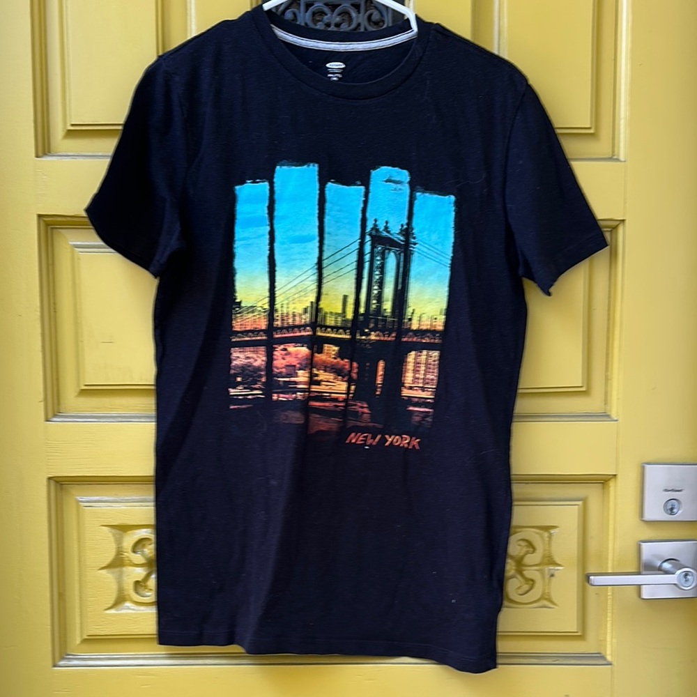 Old Navy Black and Blue Short Sleeve Tees